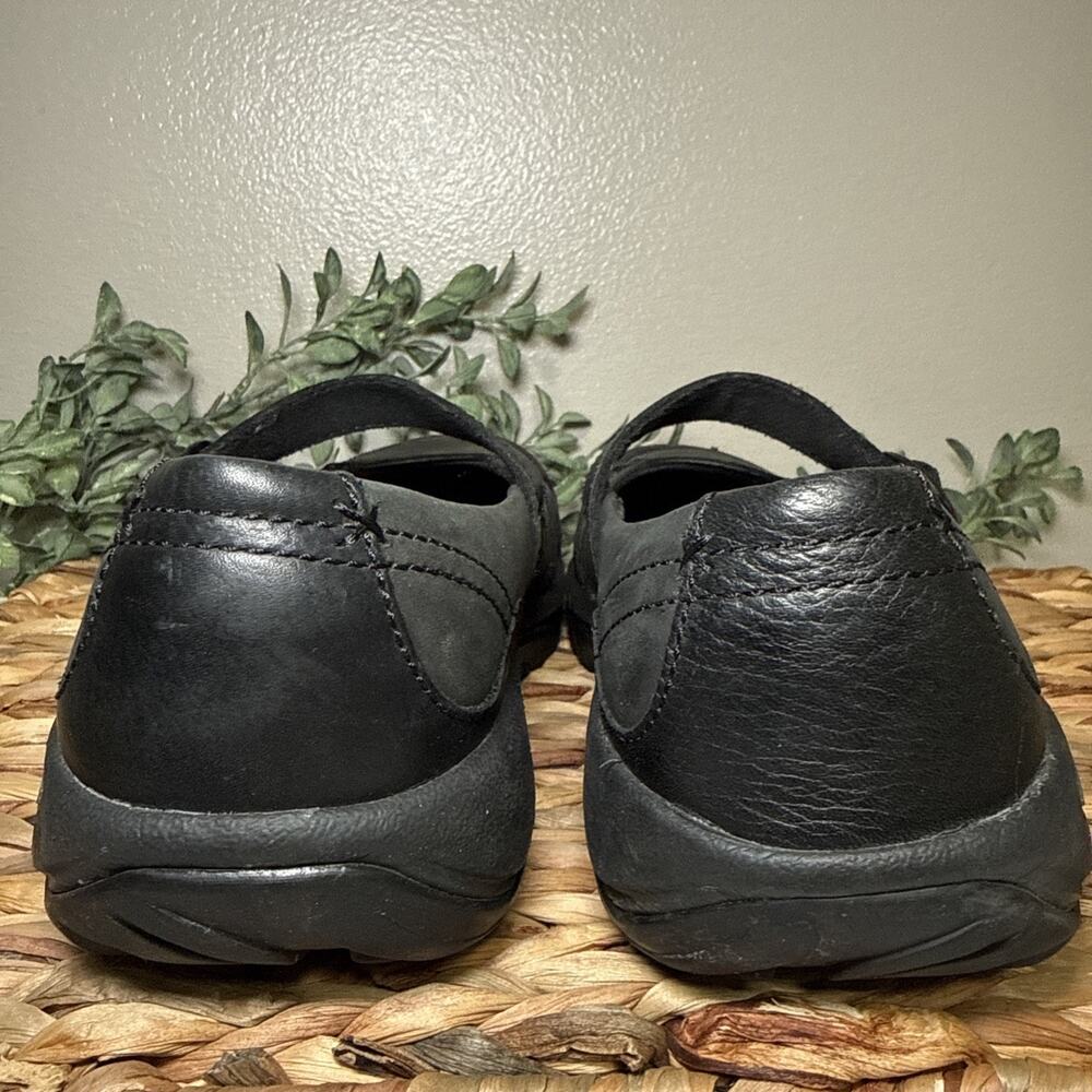 Keen Womens Black Leather Strap Clog Mary Jane Shoes Sz US 9 EU 39.5 Comfort - Picture 5 of 13